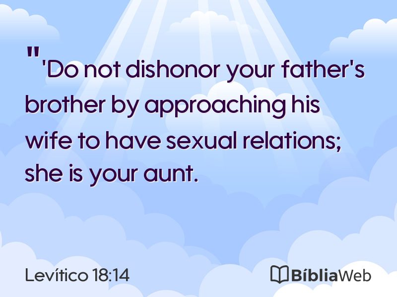 Levítico 18:14 em imagem para compartilhar