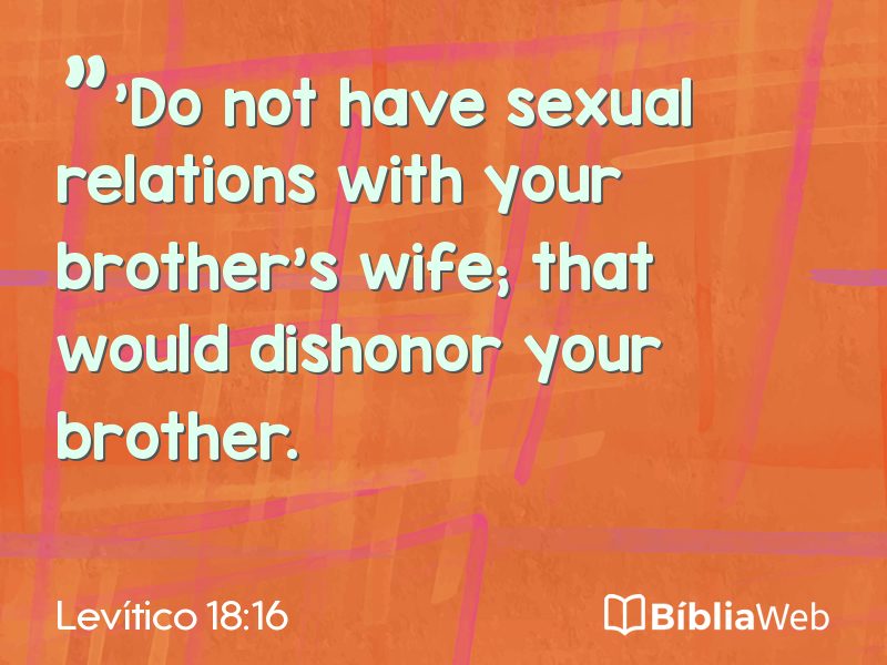 Levítico 18:16 em imagem para compartilhar