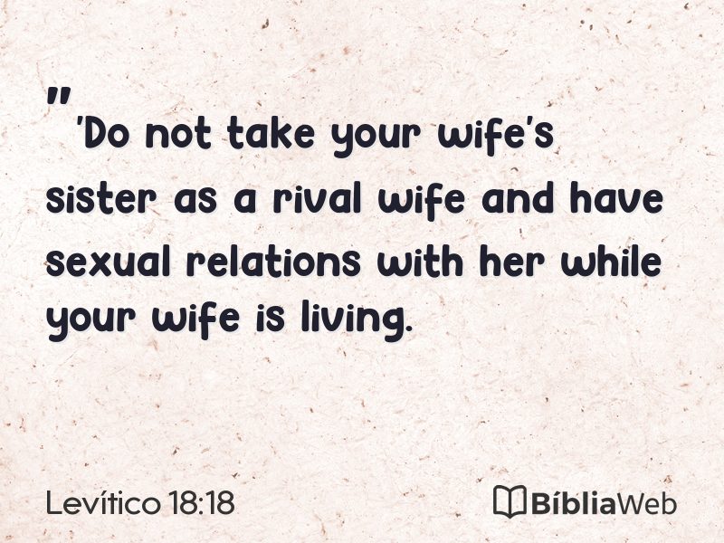 Levítico 18:18 em imagem para compartilhar