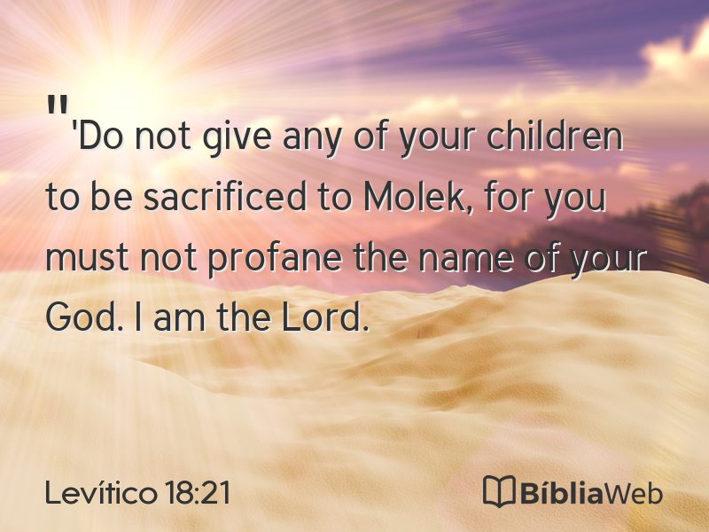 Levítico 18:21 em imagem para compartilhar