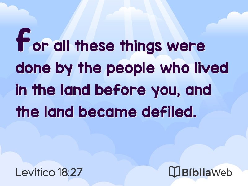 Levítico 18:27 em imagem para compartilhar