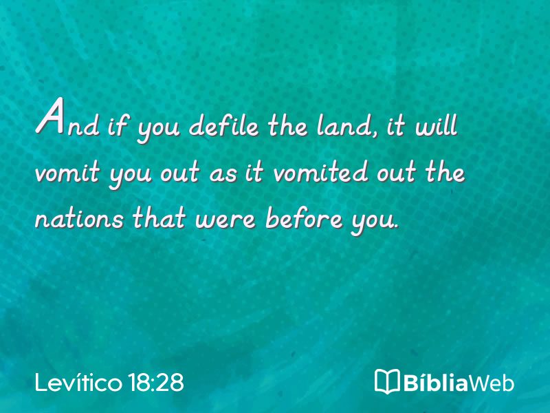 Levítico 18:28 em imagem para compartilhar