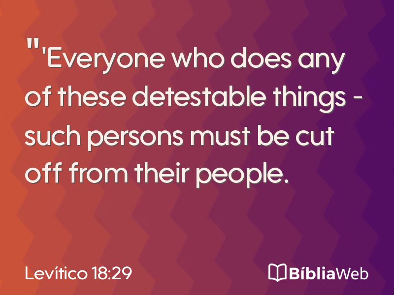 Levítico 18:29 em imagem para compartilhar