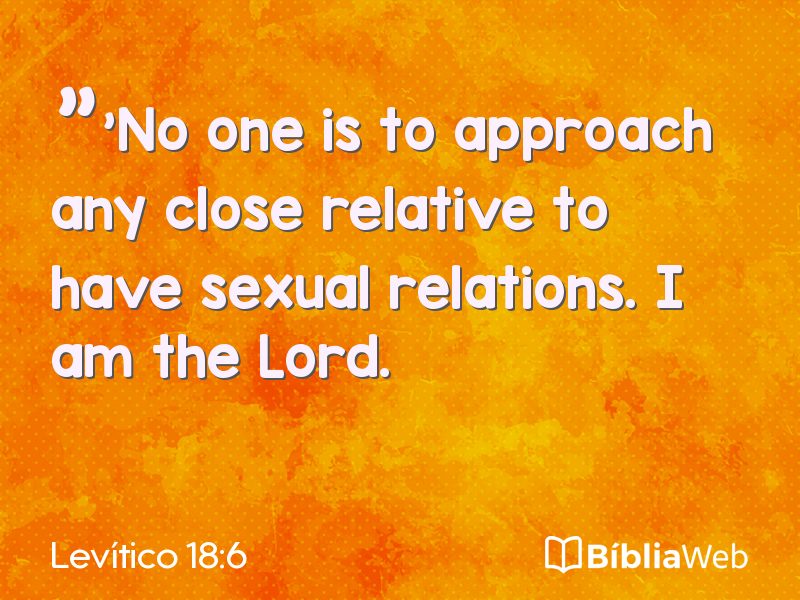 Levítico 18:6 em imagem para compartilhar