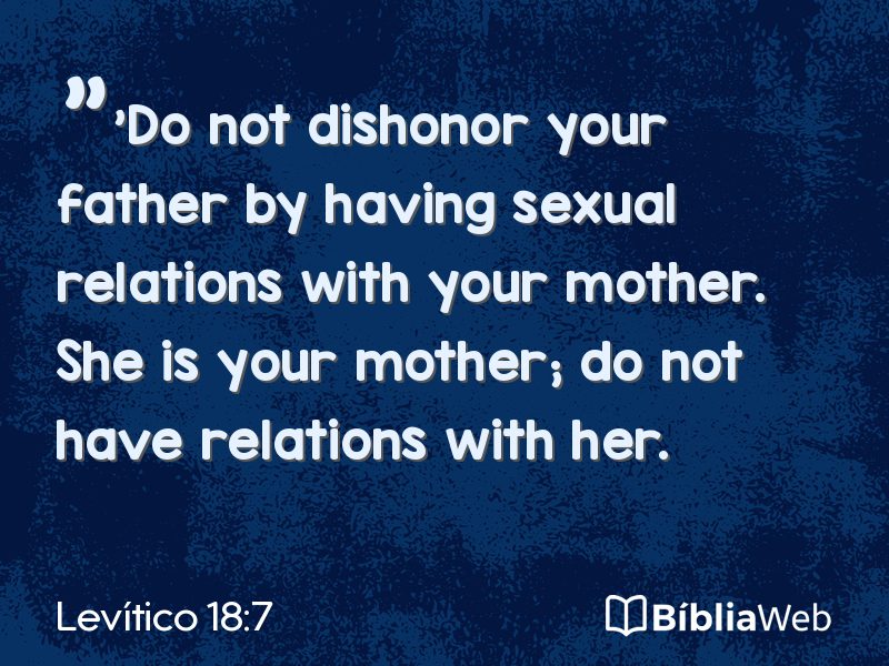 Levítico 18:7 em imagem para compartilhar