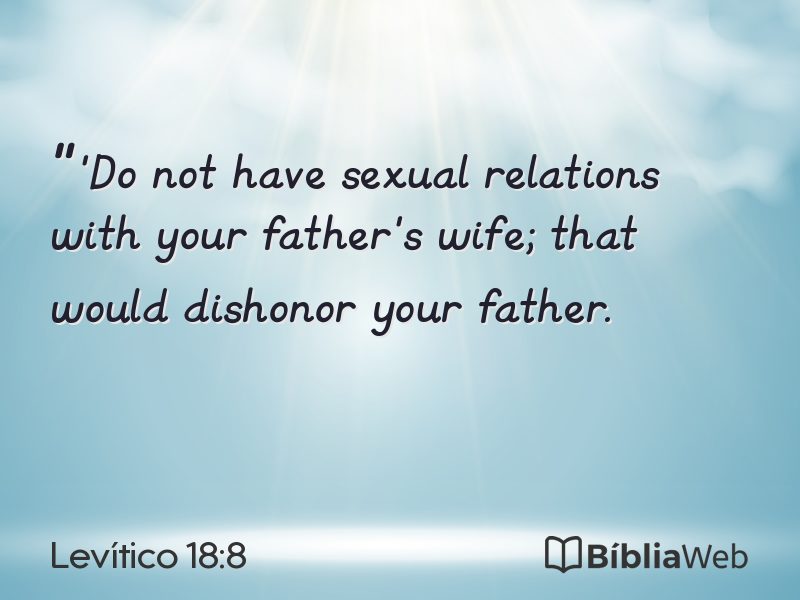 Levítico 18:8 em imagem para compartilhar
