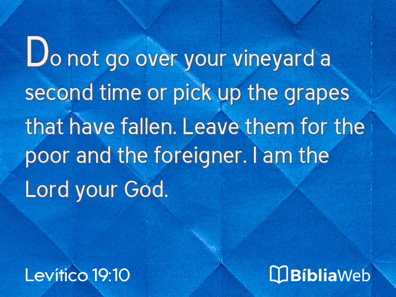 Levítico 19:10 em imagem para compartilhar