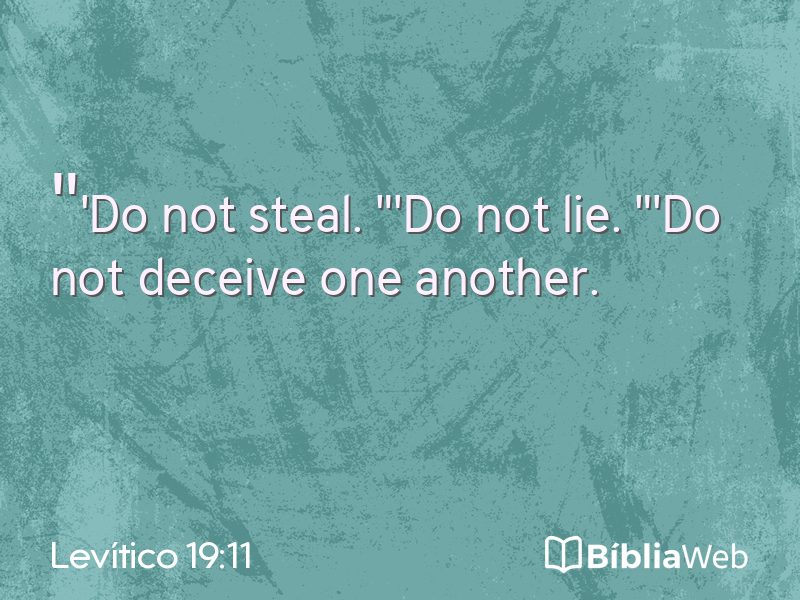 Levítico 19:11 em imagem para compartilhar