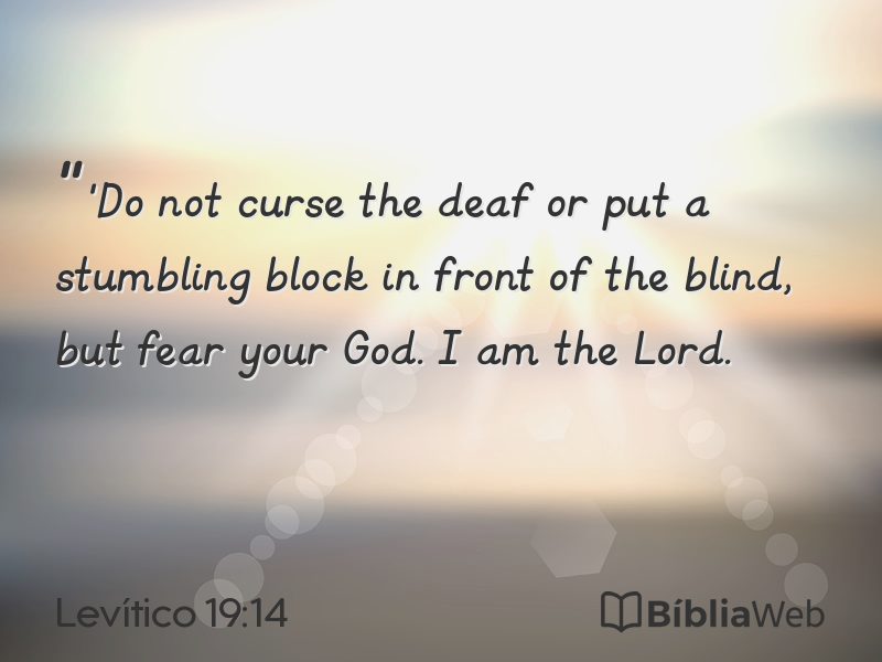 Levítico 19:14 em imagem para compartilhar