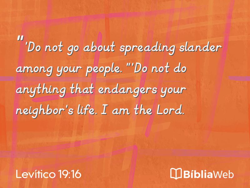 Levítico 19:16 em imagem para compartilhar