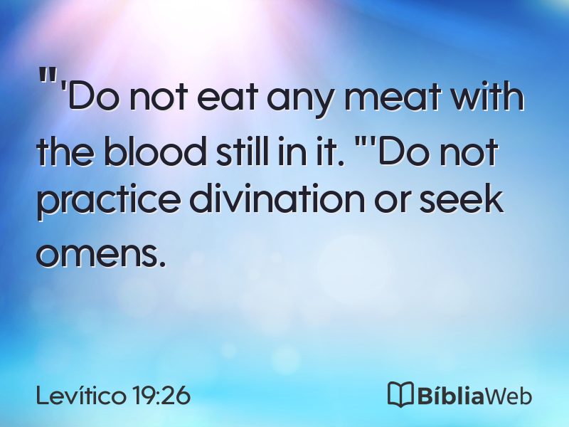 Levítico 19:26 em imagem para compartilhar