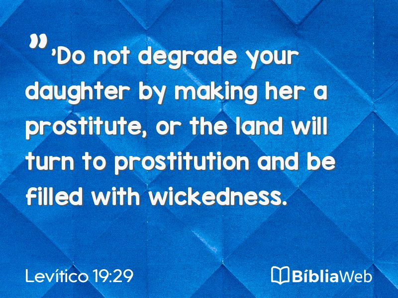 Levítico 19:29 em imagem para compartilhar