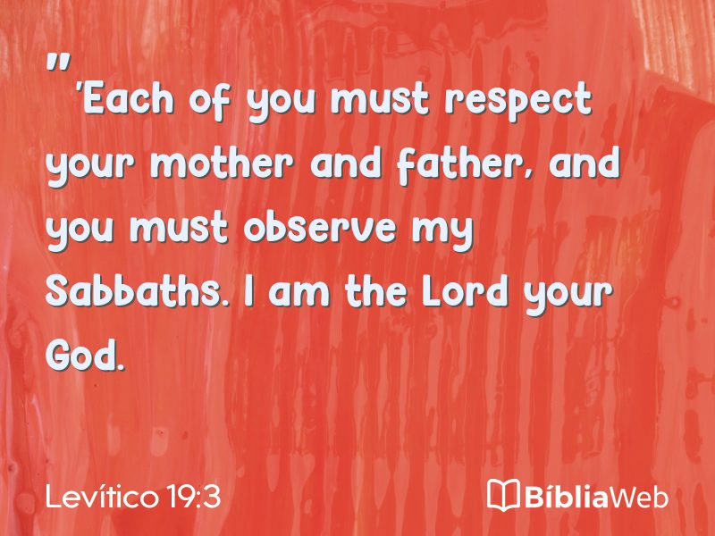 Levítico 19:3 em imagem para compartilhar