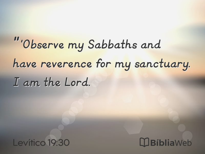 Levítico 19:30 em imagem para compartilhar