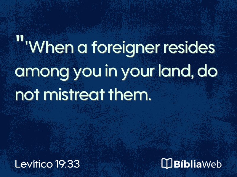 Levítico 19:33 em imagem para compartilhar