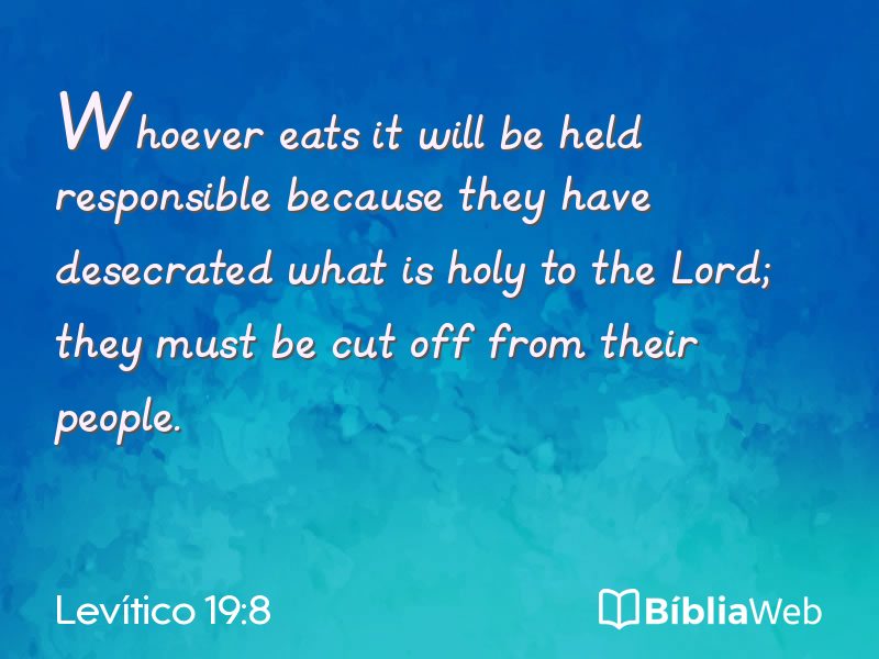 Levítico 19:8 em imagem para compartilhar