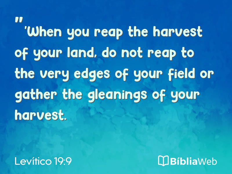 Levítico 19:9 em imagem para compartilhar