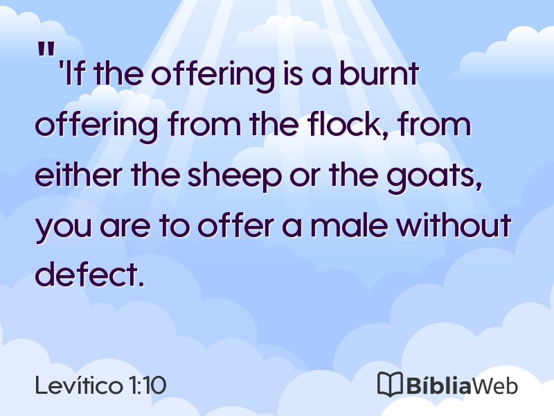 Levítico 1:10 em imagem para compartilhar