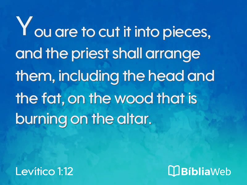 Levítico 1:12 em imagem para compartilhar