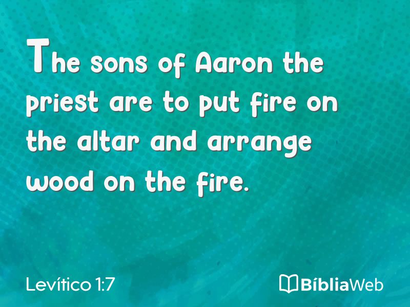 Levítico 1:7 em imagem para compartilhar