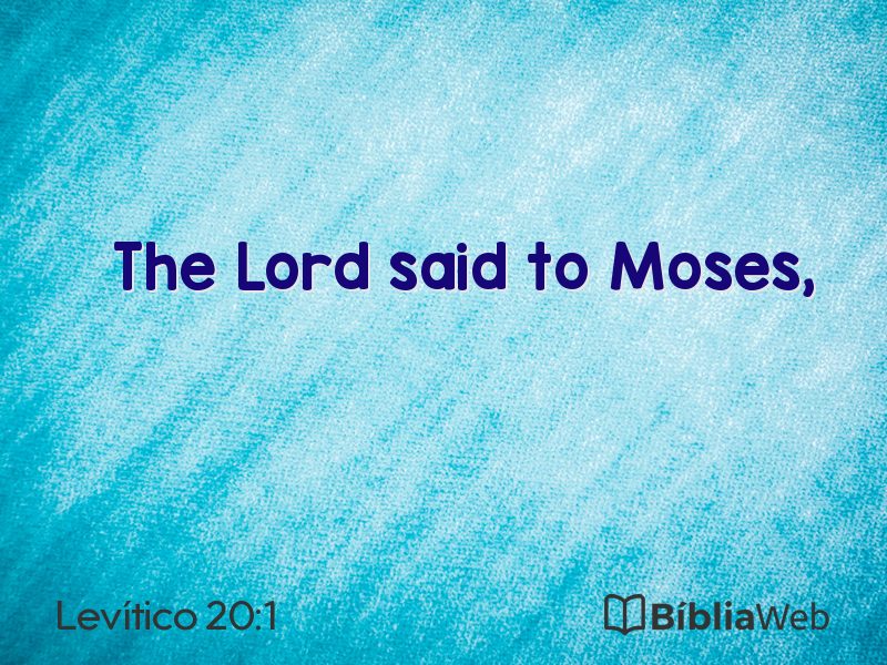 Levítico 20:1 em imagem para compartilhar