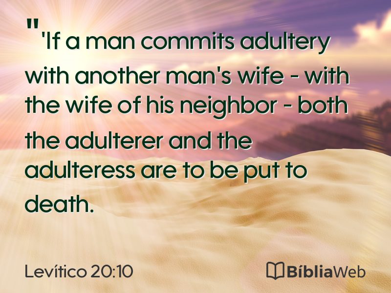 Levítico 20:10 em imagem para compartilhar
