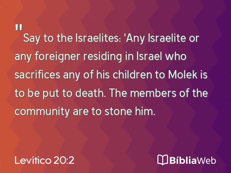 Levítico 20:2 em imagem para compartilhar