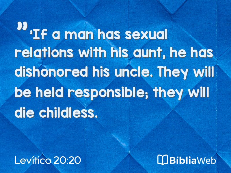 Levítico 20:20 em imagem para compartilhar