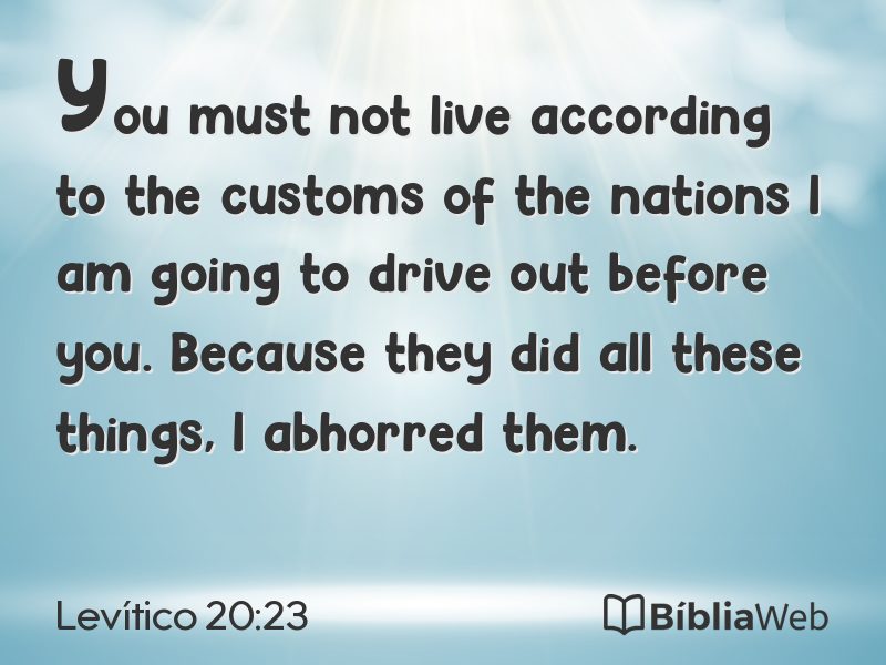 Levítico 20:23 em imagem para compartilhar