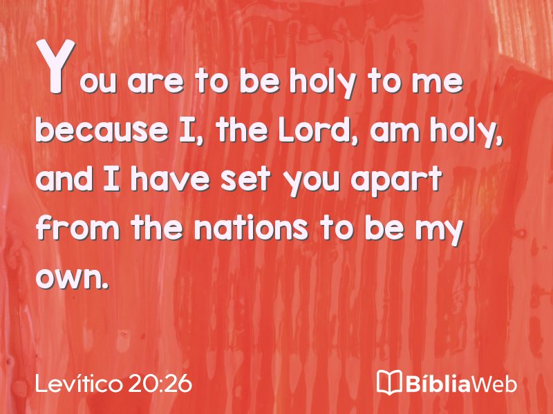 Levítico 20:26 em imagem para compartilhar