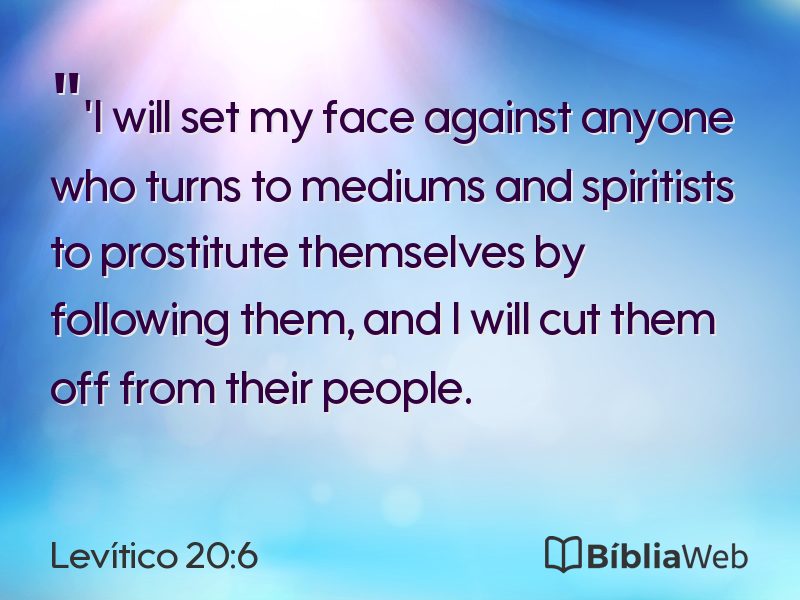 Levítico 20:6 em imagem para compartilhar