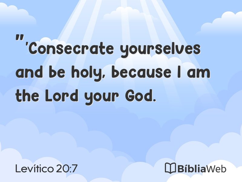 Levítico 20:7 em imagem para compartilhar