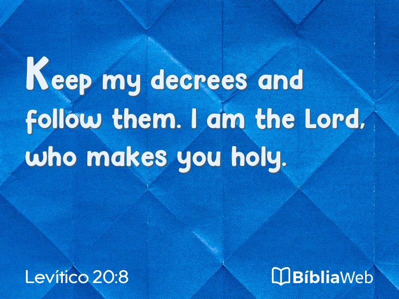 Levítico 20:8 em imagem para compartilhar