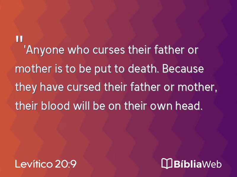 Levítico 20:9 em imagem para compartilhar