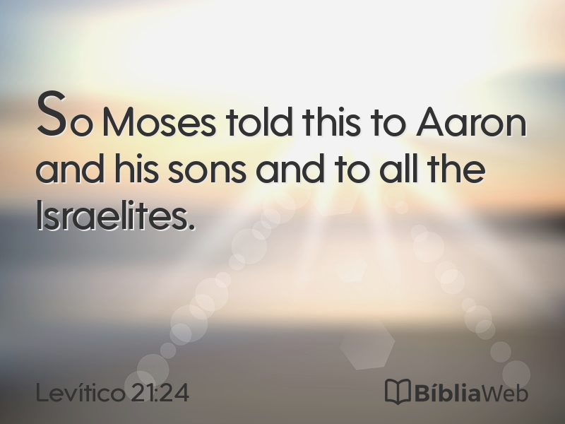 Levítico 21:24 em imagem para compartilhar