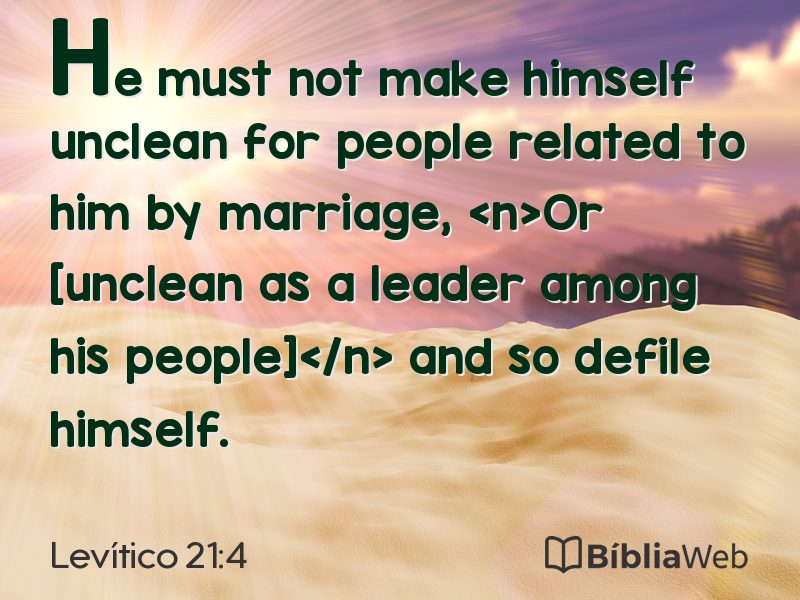 Levítico 21:4 em imagem para compartilhar