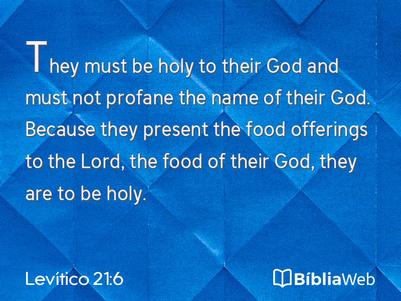 Levítico 21:6 em imagem para compartilhar