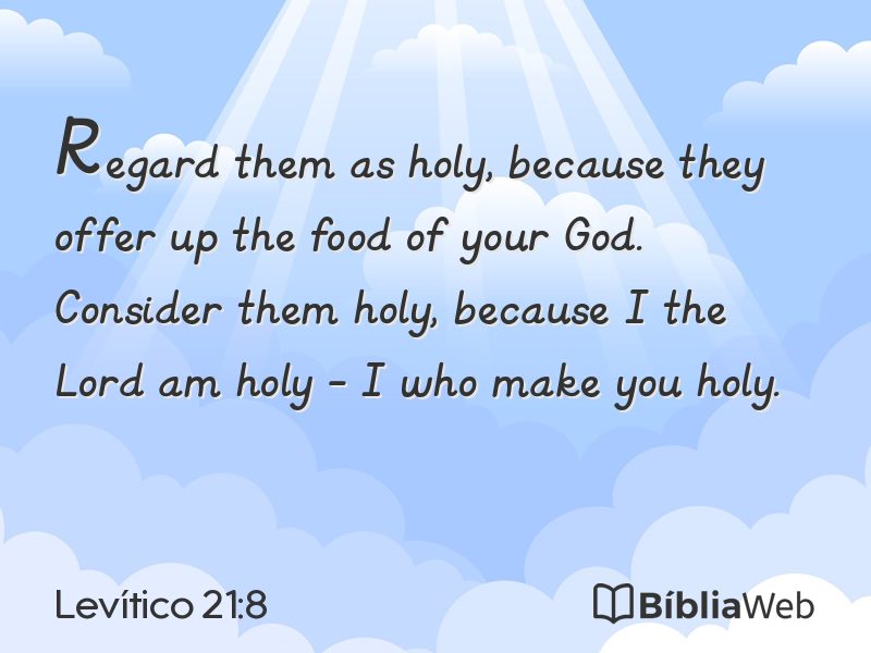 Levítico 21:8 em imagem para compartilhar