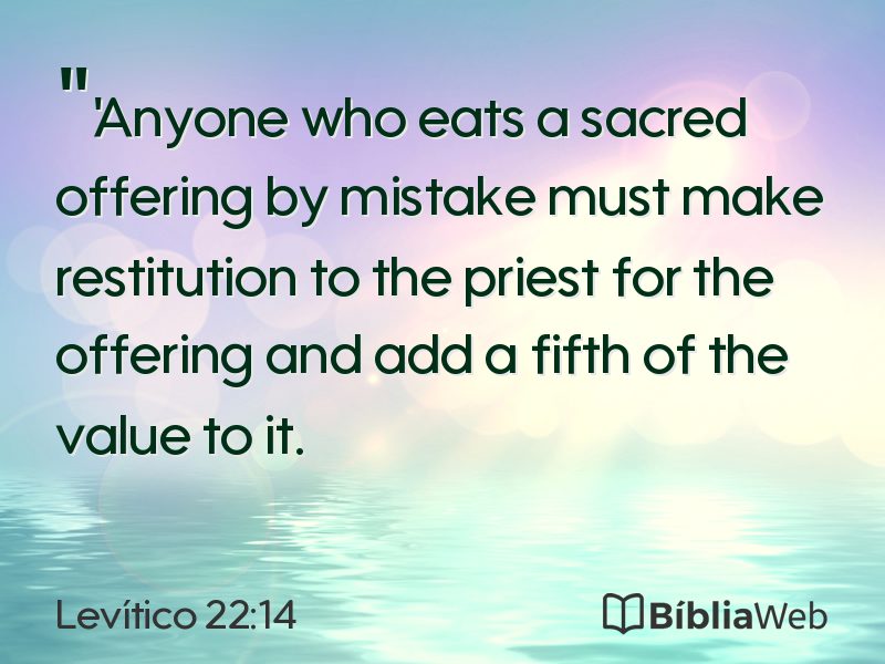 Levítico 22:14 em imagem para compartilhar