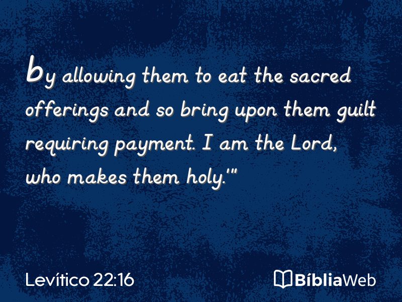 Levítico 22:16 em imagem para compartilhar