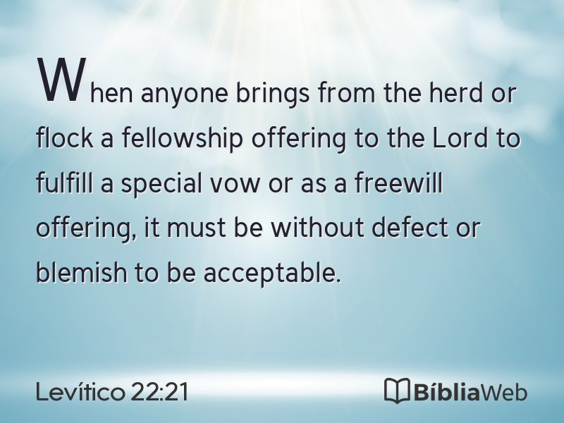 Levítico 22:21 em imagem para compartilhar