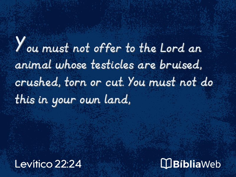 Levítico 22:24 em imagem para compartilhar