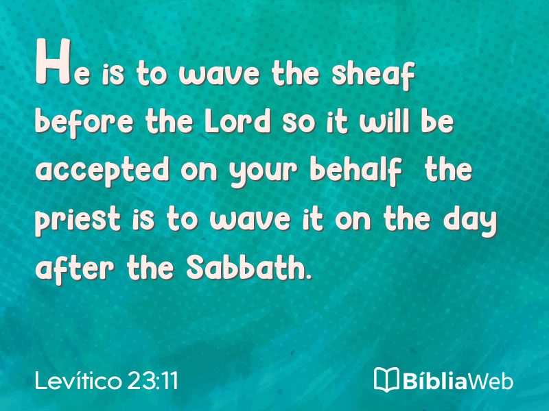 Levítico 23:11 em imagem para compartilhar