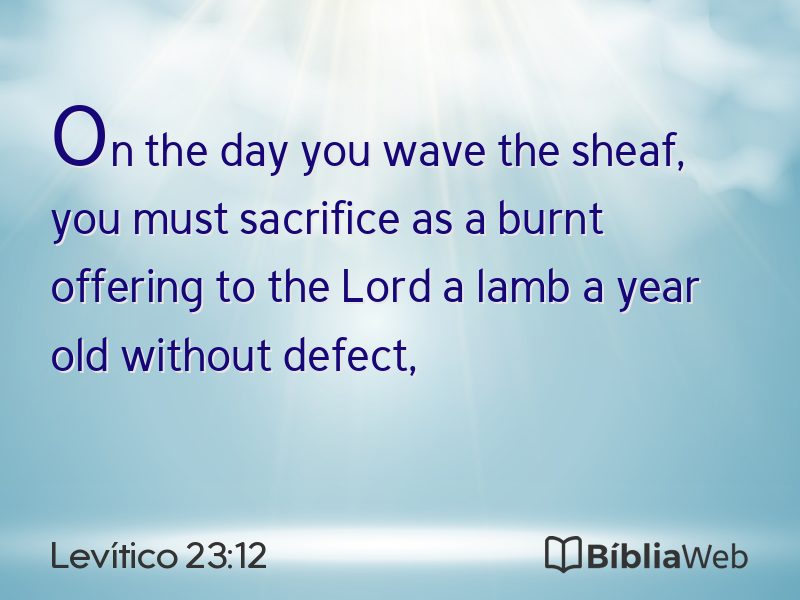 Levítico 23:12 em imagem para compartilhar
