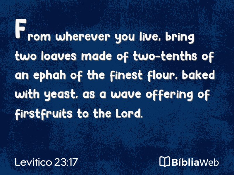 Levítico 23:17 em imagem para compartilhar