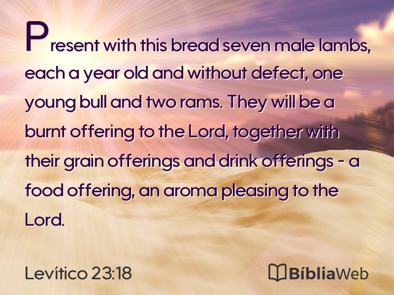 Levítico 23:18 em imagem para compartilhar