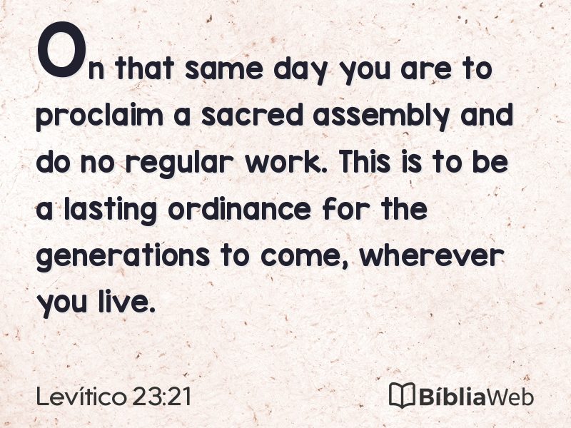 Levítico 23:21 em imagem para compartilhar