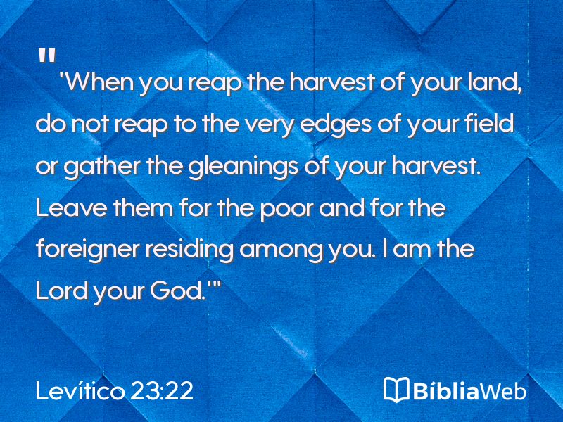 Levítico 23:22 em imagem para compartilhar