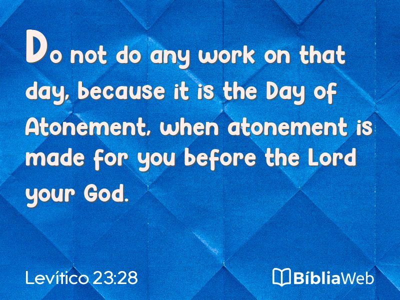 Levítico 23:28 em imagem para compartilhar