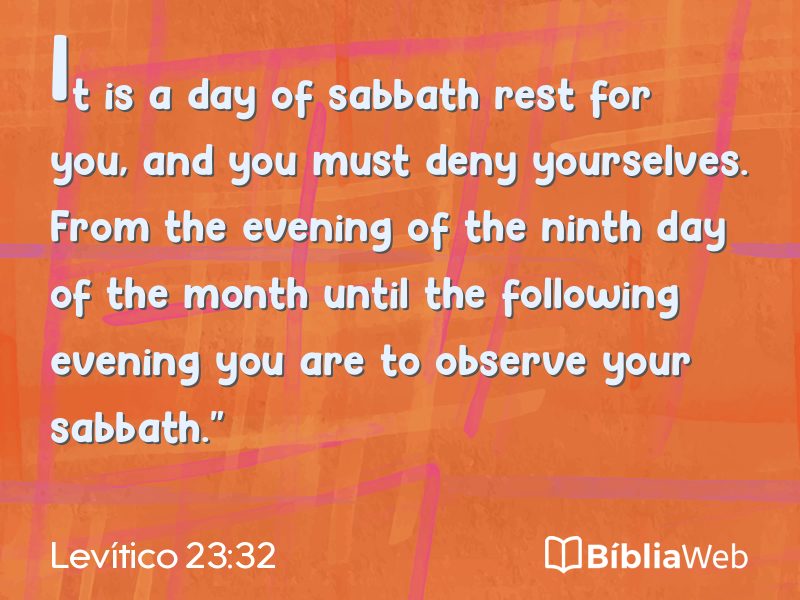 Levítico 23:32 em imagem para compartilhar